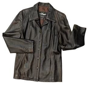 Vintage 90s Maxima Wilson Leather Jacket Size M